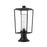 Z-Lite Sheridan 1 Light 19.5" Outdoor Pier Mt, Round, BK/Seed - 594PHMR-553PM-BK