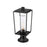 Z-Lite Sheridan 1 Light Outdoor Pier Mt, Round, BK/Seed