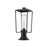 Z-Lite Sheridan 1 Light Outdoor Pier Mt, Round, BK/Seed