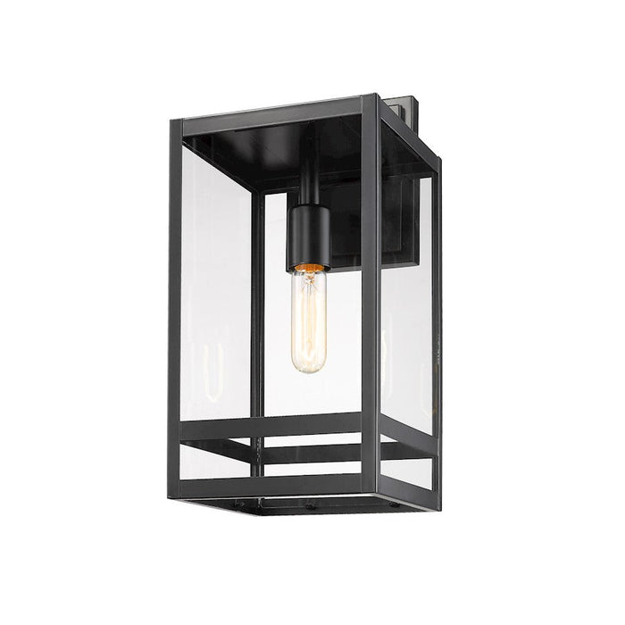 Z-Lite Nuri 1 Light Outdoor Wall Sconce in Black/Clear