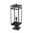 Z-Lite Nuri 1 Light 23.50" Outdoor Pier Mount/SQ, Black/Clear