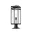 Z-Lite Nuri 1 Light 23.50" Outdoor Pier Mount/SQ, Black/Clear