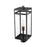 Z-Lite Nuri 1 Light Outdoor Post Mount in Black/Clear