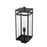 Z-Lite Nuri 1 Light Outdoor Post Mount in Black/Clear