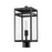 Z-Lite Nuri 1 Light 17" Outdoor Post Mount, Black/Clear