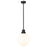 Z-Lite Laurent 1 Light 16" Outdoor Pendant, Black/Opal - 597P12-BK