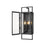 Z-Lite Lucian 2 Light Outdoor Wall Sconce in Black/Clear