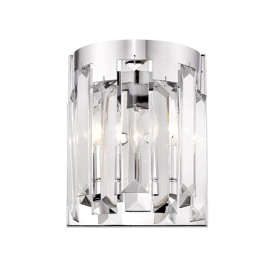 Z-Lite Cormac 2 Light Chandelier, Chrome/Clear - 6009-2S-CH