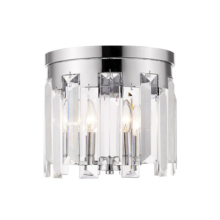 Z-Lite Cormac 3 Light Flush Mount, Chrome/Clear - 6009F12CH