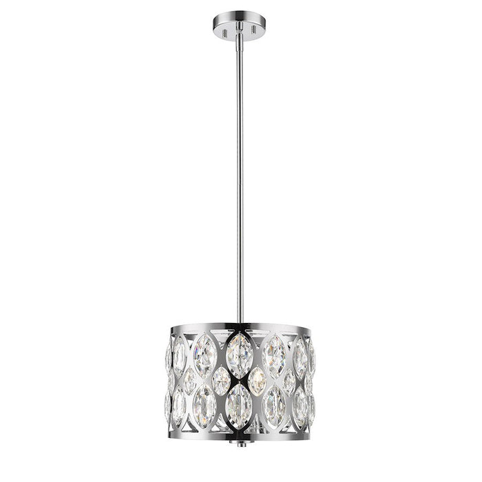 Z-Lite Dealey 3 Light Chandelier, Chrome/Clear - 6010-12CH