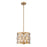 Z-Lite Dealey 3 Light Chandelier, Heirloom Brass/Clear - 6010-12HB