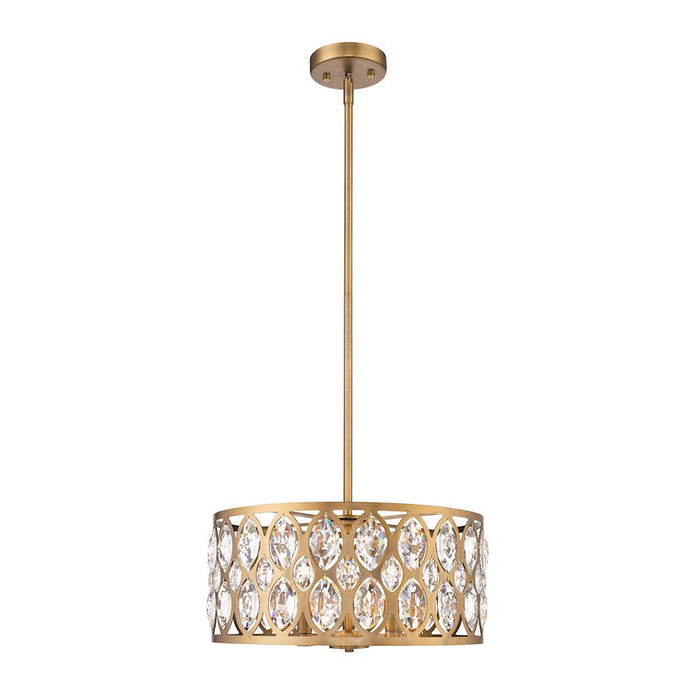 Z-Lite 5 Light Dealey 19" Chandelier, Heirloom Brass - 6010-20HB