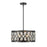 Z-Lite Dealey 5 Light Chandelier, Black, Black/Clear Crystal - 6010-20MB