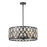 Z-Lite Dealey Chandelier, Black, Black/Clear Crystal