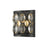 Z-Lite Dealey 2 Light 9" Wall Sconce, Black, Black/Clear Crystal