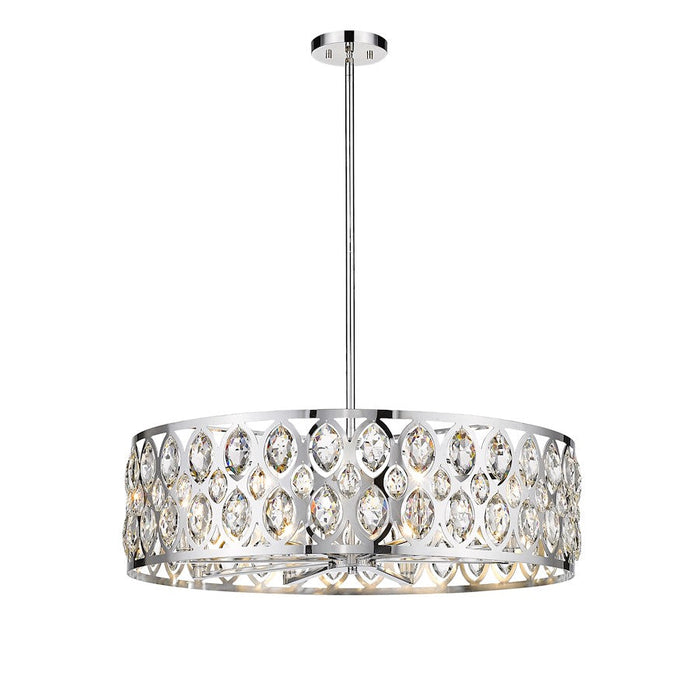 Z-Lite Dealey 8 Light 8.75" Chandelier, Clear Crystal