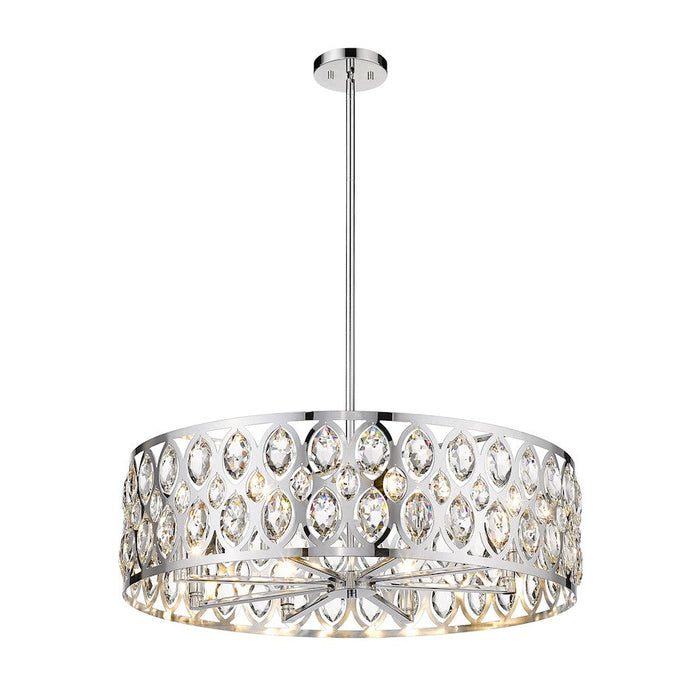 Z-Lite Dealey 8 Light 8.75" Chandelier, Clear Crystal