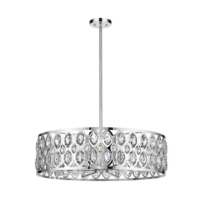 Z-Lite Dealey 8 Light 8.75" Chandelier, Clear Crystal