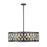 Z-Lite Dealey 8 Light 9" Chandelier, Black, Black/Clear Crystal - 6010-30MB