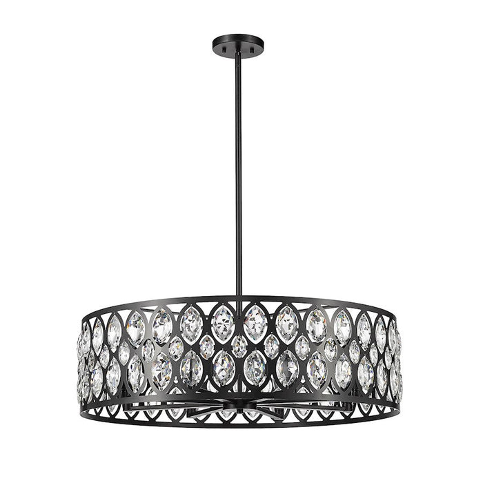 Z-Lite Dealey 8 Light 8.75" Chandelier, Clear Crystal