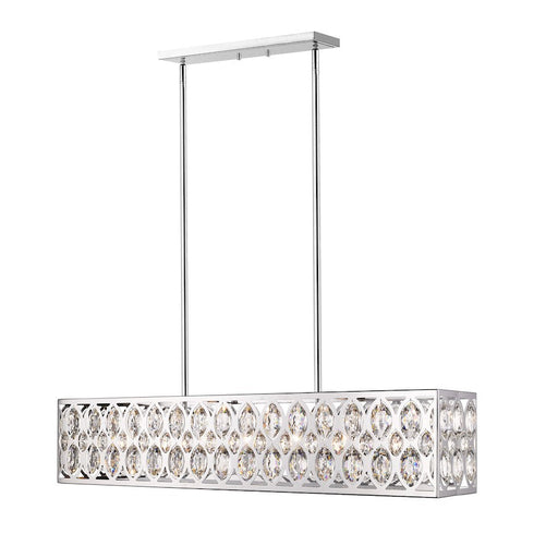 Z-Lite Dealey 7 Light Chandelier, Chrome/Clear - 6010-42CH