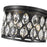 Z-Lite Dealey 10" Flush Mount, Black, Black/Clear Crystal