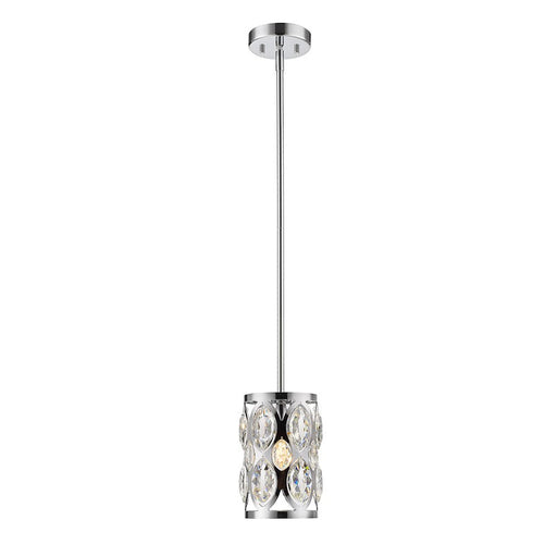 Z-Lite 1 Light Dealey 6" Mini Pendant, Chrome - 6010MP-CH