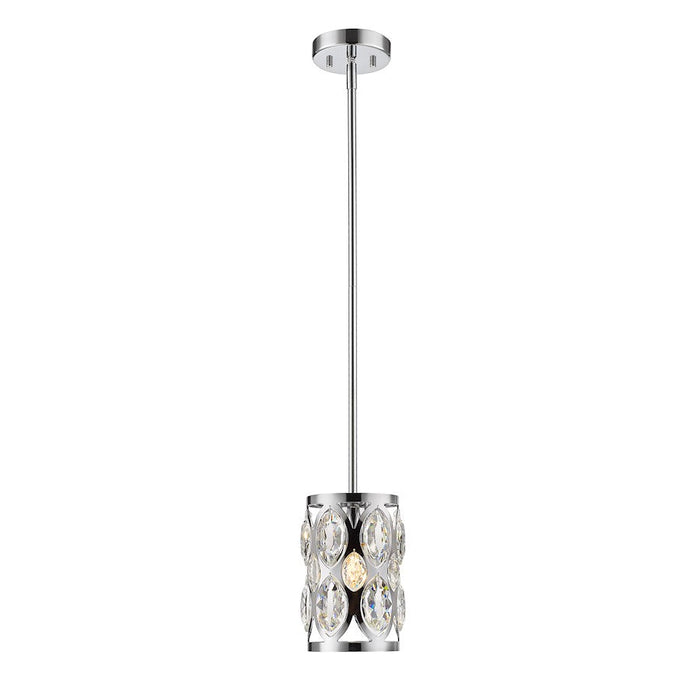 Z-Lite 1 Light Dealey 6" Mini Pendant, Chrome - 6010MP-CH