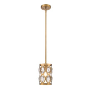 Z-Lite Dealey 1 Light Mini Pendant, Heirloom Brass/Clear - 6010MP-HB