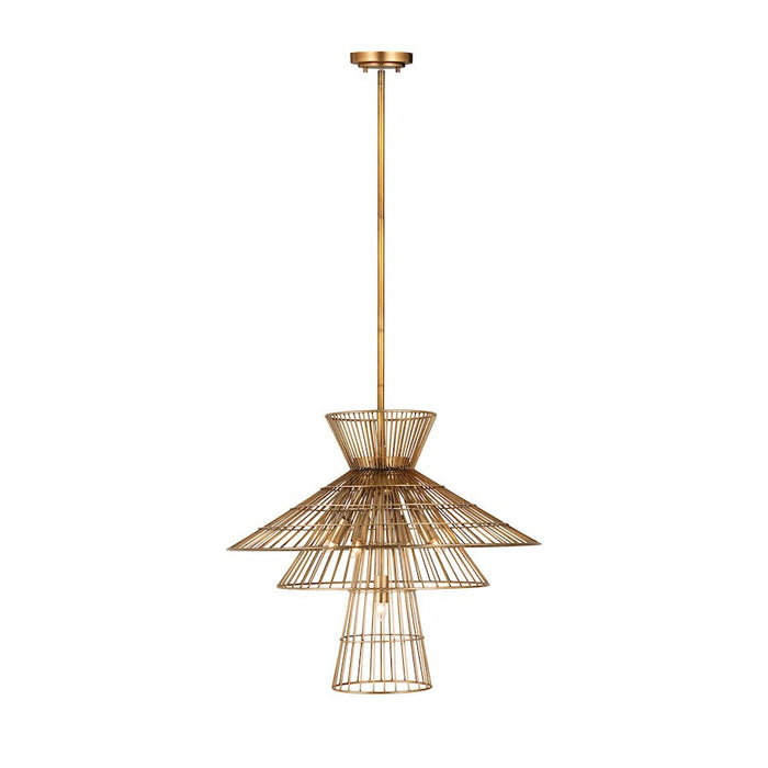 Z-Lite Alito 6 Light Chandelier, Rubbed Brass - 6015-6RB