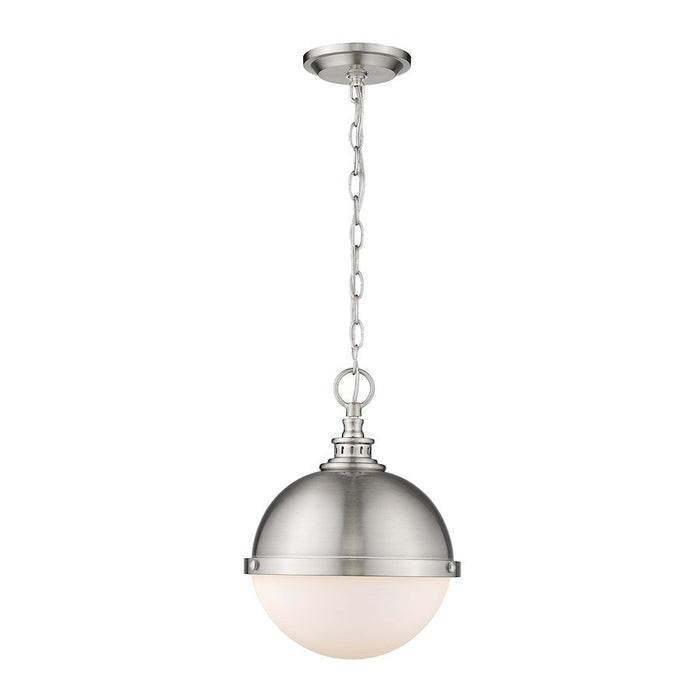 Z-Lite Peyton 2 Light Mini Pendant, Brushed Nickel/Opal Etched - 619MP-BN