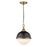 Z-Lite 2 Light Peyton 11" Mini Pendant, Matte Black/Factory Bronze - 619MP-MB-FB
