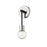 Z-Lite Neutra 1 Light 16" Sconce, Black/Polished Nickel, Clear - 621-1S-MB-PN