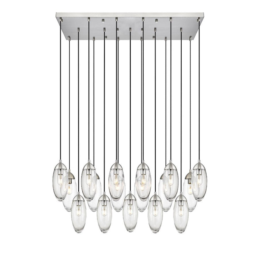 Z-Lite Arden 17 Light Chandelier, Brushed Nickel/Clear - 651P-17L-BN