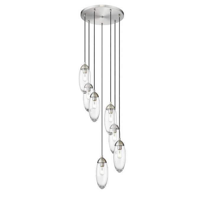 Z-Lite Arden 7 Light 18" Chandelier, Brushed Nickel/Clear - 651P-7R-BN