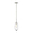 Z-Lite Arden 1 Light Pendant, Brushed Nickel/Clear - 651P-ROD-BN