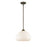 Z-Lite Amon 1 Light Pendant, Olde Bronze/Matte Opal - 721P13-OB