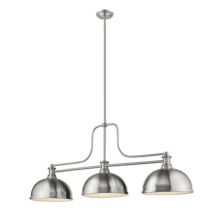 Z-Lite Melange 3 Light Chandelier, Brushed Nickel/Brushed Nckel - 725-3BN-D12BN