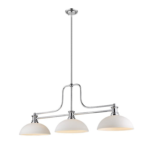 Z-Lite Melange 3 Light Chandelier, Chrome/Matte Opal - 725-3CH-DMO14