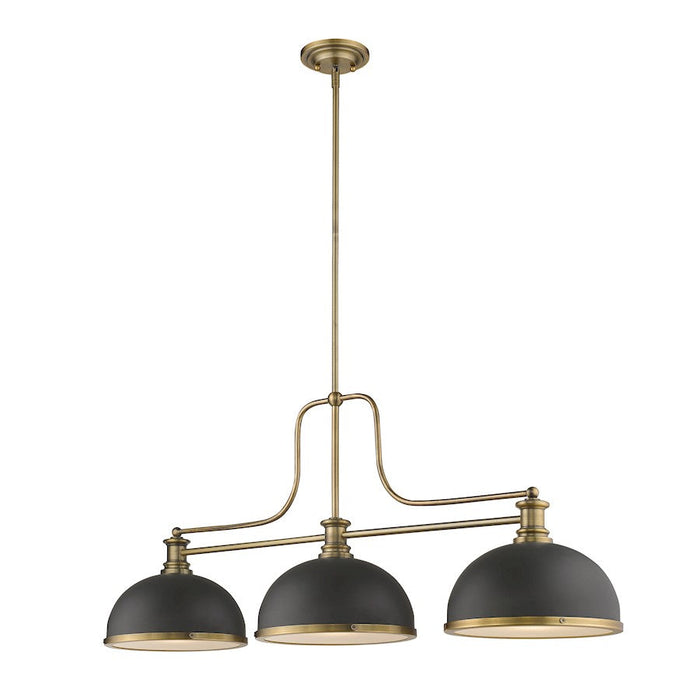 Z-Lite 3 -LT Melange 13" Chandelier, Heritage Brass/Bronze - 725-3HBR-D12BRZ-HBR
