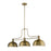 Z-Lite 3 Light Melange 13" Chandelier, Heritage Brass - 725-3HBR-D12HBR