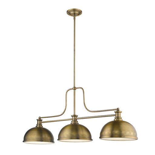 Z-Lite 3 Light Melange 13" Chandelier, Heritage Brass - 725-3HBR-D12HBR