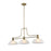 Z-Lite 3 -LT Melange 13" Chandelier, Heritage Brass/White Linen - 725-3HBR-DWL14