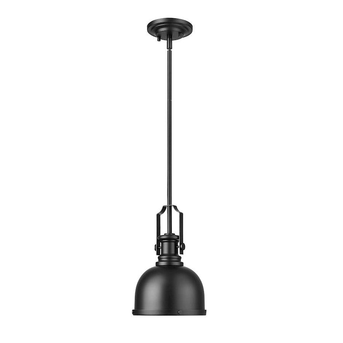 Z-Lite Melange 1 Light Pendant, Matte Black