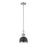 Z-Lite Melange 1 Light Mini Pendant, Black/Nickel/Black - 725MP-MB-BN