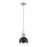 Z-Lite Melange 1 Light Mini Pendant, Black/Chrome/Black - 725MP-MB-CH