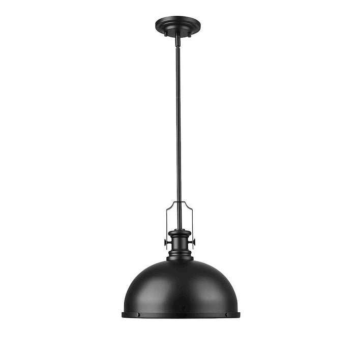 Z-Lite Melange 1 Light Pendant, Matte Black