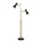 Z-Lite Soriano 2 Light 56" Floor Lamp, Black/Brass, Black - 728FL-MB-HBR