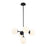 Z-Lite Midnetic 5 Light 13.5" Pendant, Matte Black, Matte Opal - 730-5MB