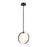 Z-Lite Midnetic 1 Light 10.5" Mini Pendant, Matte Black, Matte Opal - 730MP-MB